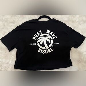 Heat Wave Visual Black Crop Top